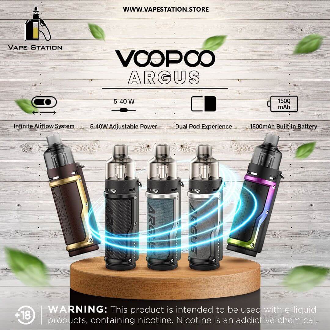 VOOPOO Argus 40W Pod Mod Kit 1500mAh Vape Station VOOPOO Argus 40W Pod Mod Kit 1500mAh Vape Station