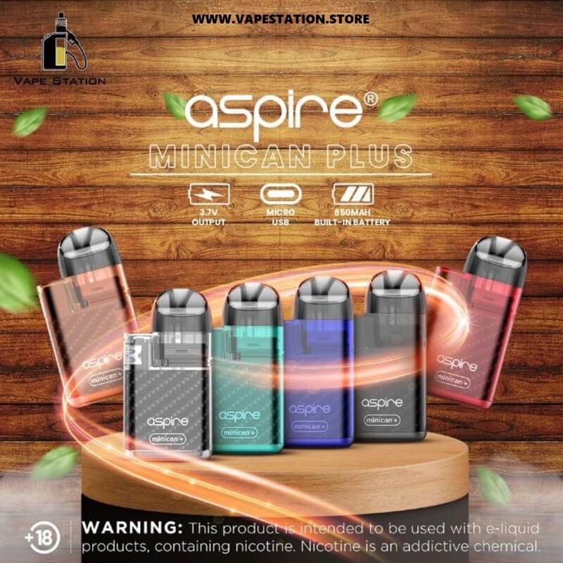 ASPIRE Minican Plus Pod System Kit 850 mAh Vape Station ASPIRE Minican Plus Pod System Kit 850 mAh Vape Station