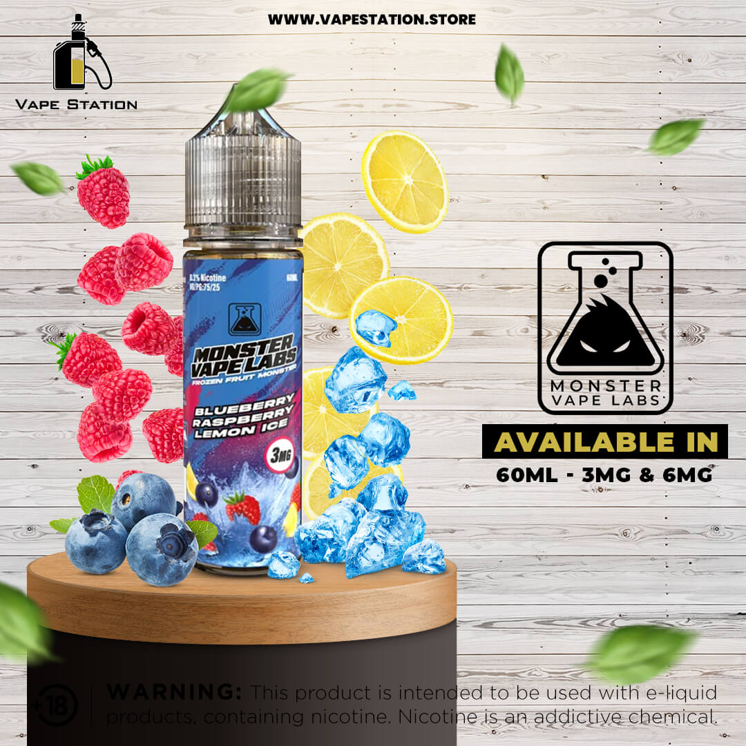 monster vape labs flavors Blueberry Raspberry Lemon Ice Frozen Fruit Monster by MONSTER VAPE LAB –  Vape Station
