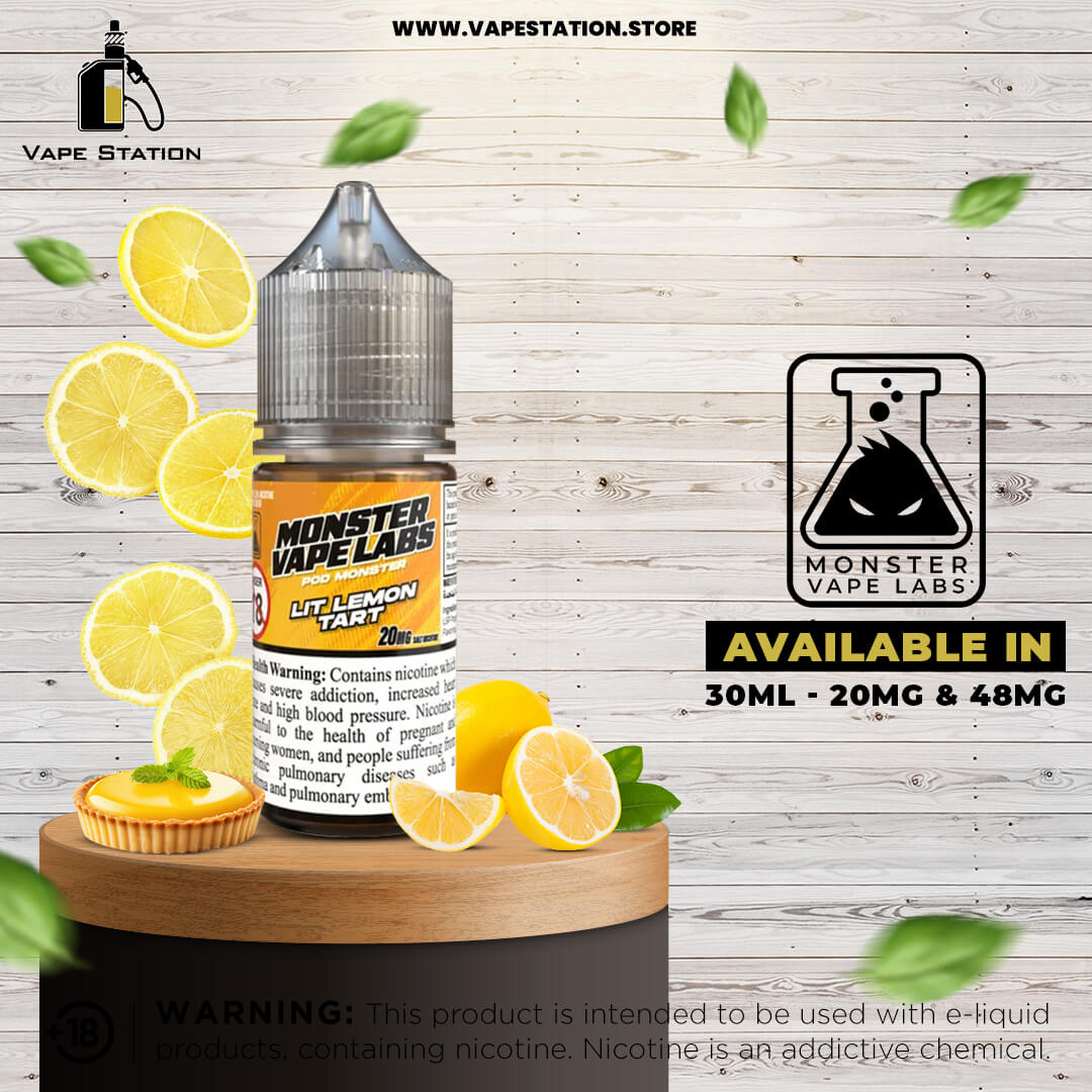 Lit Lemon Tart by MONSTER VAPE LABS (Saltnic) Vape Station Lit Lemon Tart by MONSTER VAPE LABS (Saltnic) Vape Station