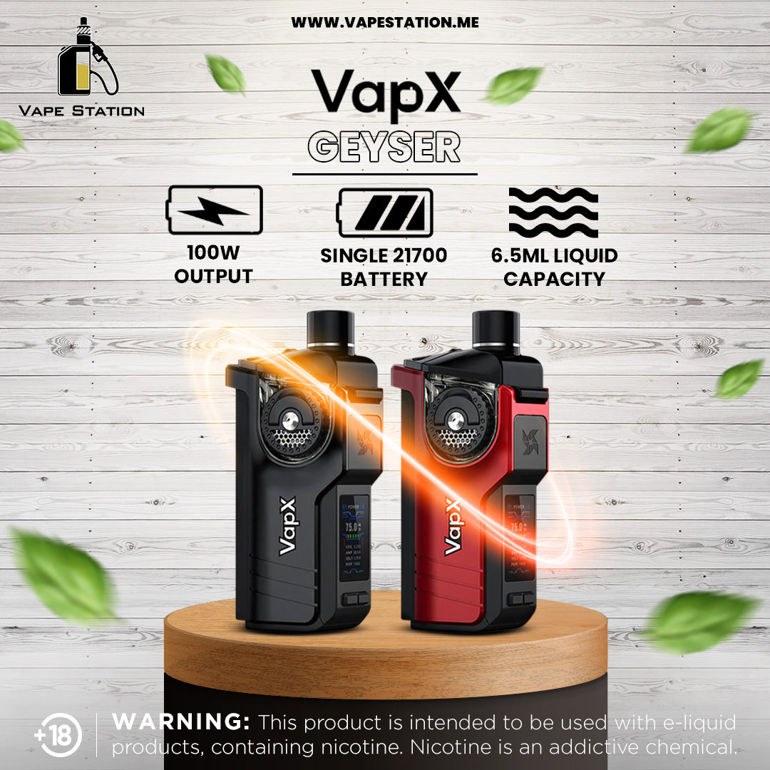 VAPX Geyser 100W Pod Kit Vape Station VAPX Geyser 100W Pod Kit Vape Station