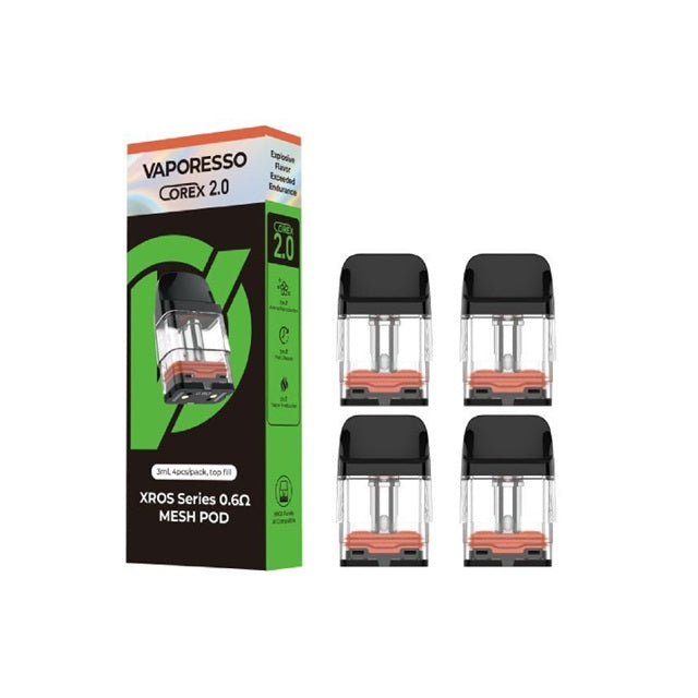 VAPORESSO XROS Replacement Pods 3ml 4pcs Vape Station VAPORESSO XROS Replacement Pods 3ml 4pcs Vape Station