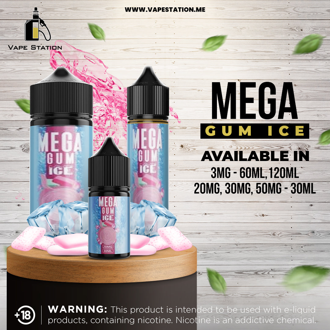 Mega Gum Ice By GRAND (Saltnic) Vape Station Mega Gum Ice By GRAND (Saltnic) Vape Station