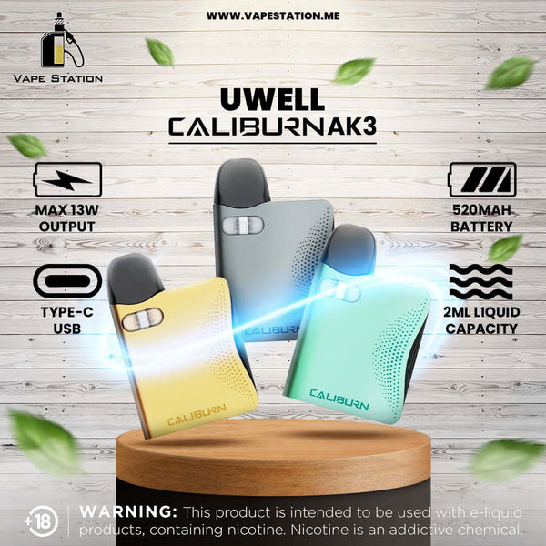 UWELL Caliburn AK3 Pod System Kit 520mAh