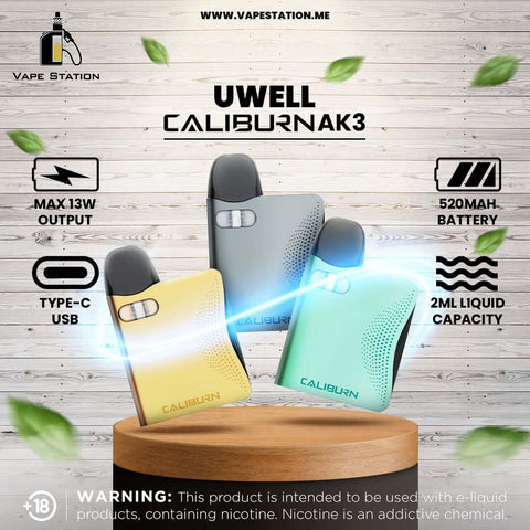 UWELL Caliburn AK3 Pod System Kit 520mAh