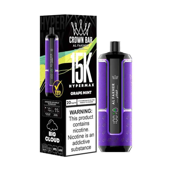 AL FAKHER الفاخر CROWN BAR Hypermax 15,000 DTL Disposable Vape