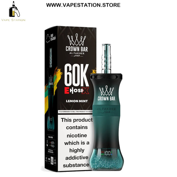 Al Fakher Crown Bar E-Hose X 60,000 Puffs Disposable Vape 6mg - Vape Station