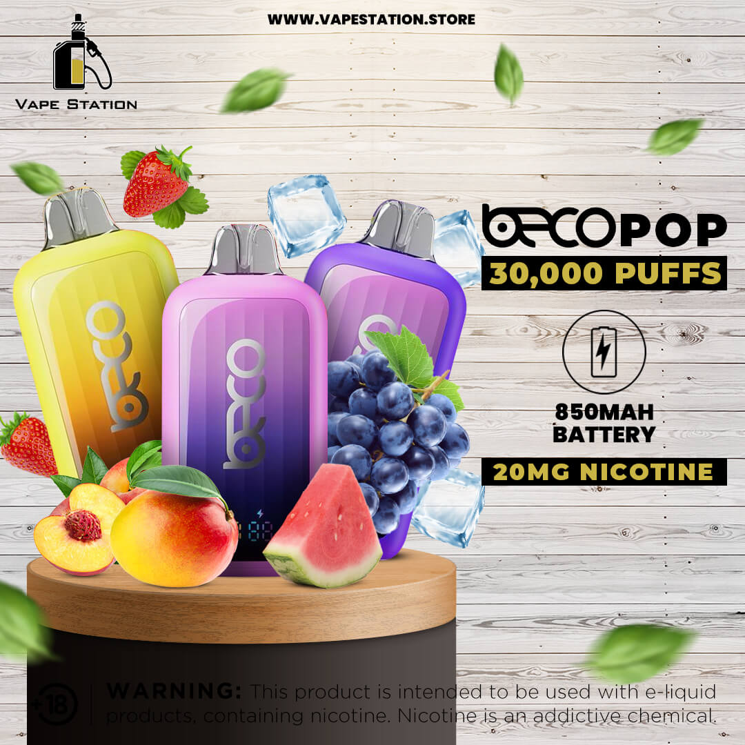 BECO POP 30,000 Puffs Rechargeable Disposable Vape Vape Station BECO POP 30,000 Puffs Rechargeable Disposable Vape Vape Station