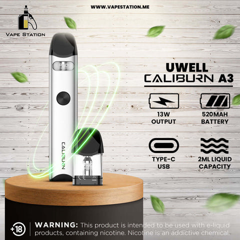 UWELL Caliburn A3 Pod System Kit 520mAh