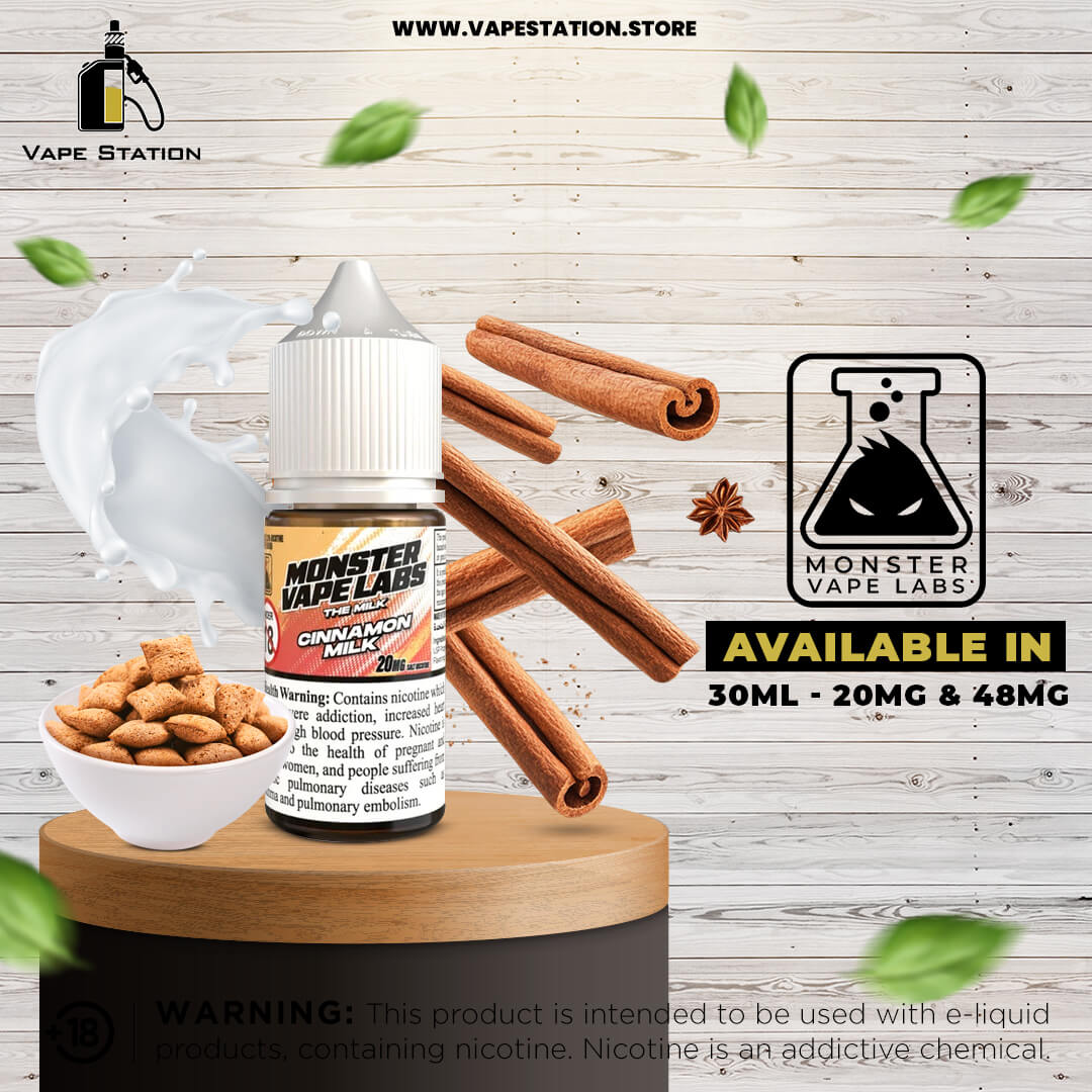 milk cinnamon vape juice by MONSTER LABS (Saltnic) – Vape Station Pick Vape Flavor:Grumpy Lime VOOPOO Argus P3 30W 6000 puffs vape