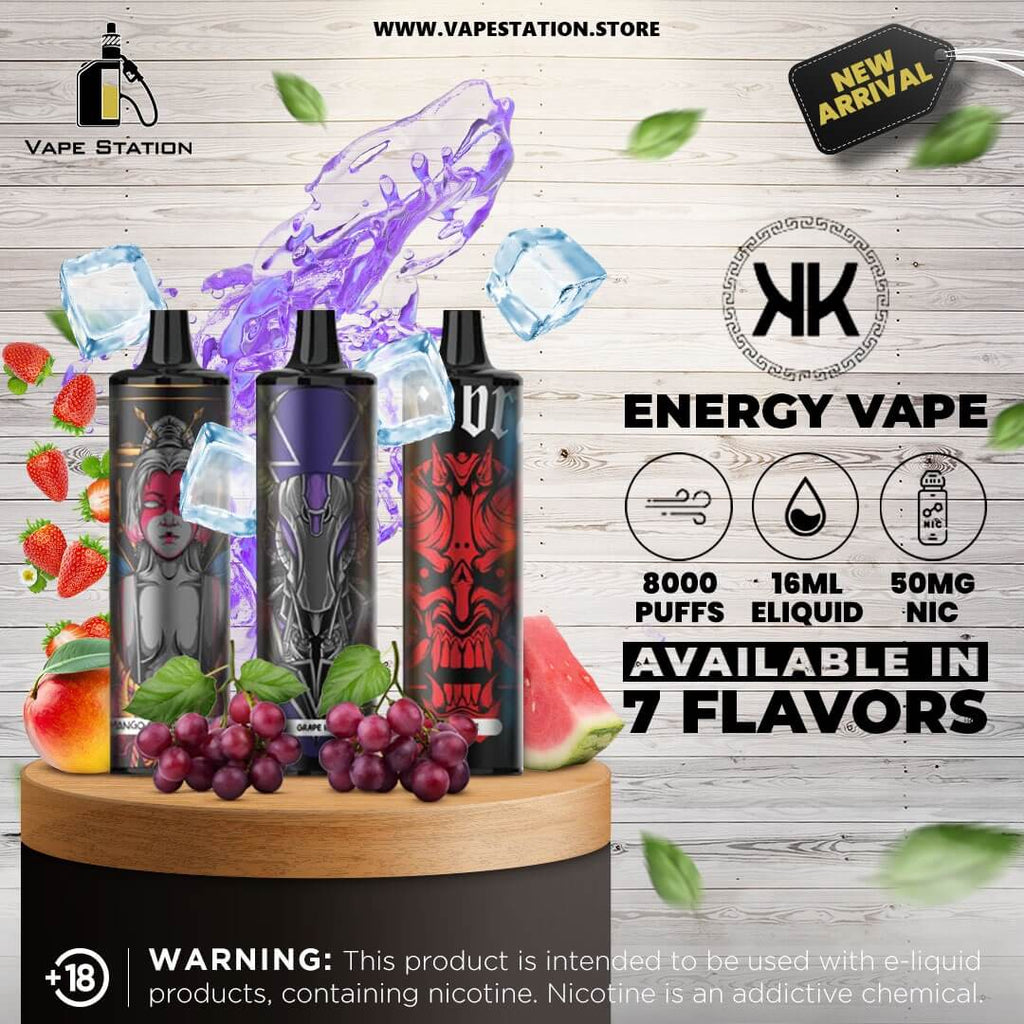 ENERGY VAPE KK 8000 Puffs Disposable Vape Vape Station ENERGY VAPE KK 8000 Puffs Disposable Vape Vape Station
