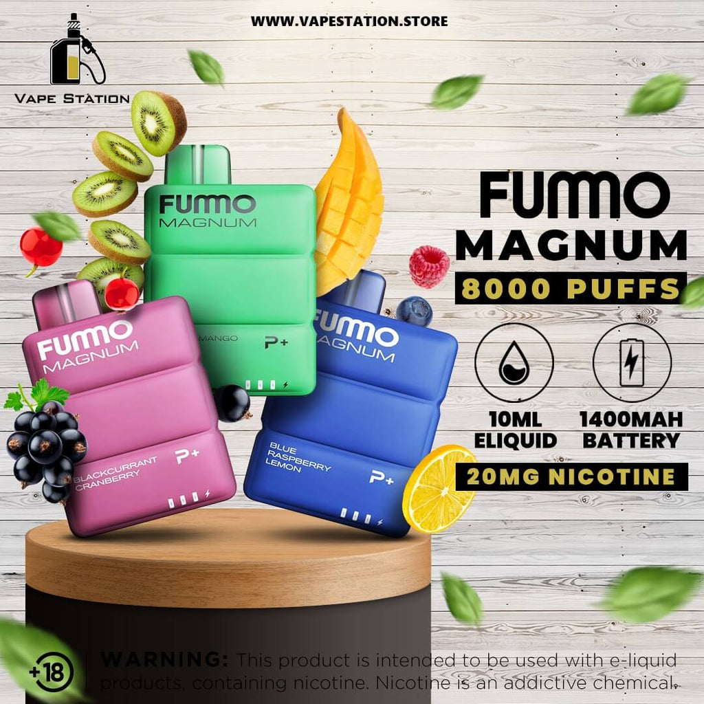 FUMMO MAGNUM 8000 Puffs Disposable Vape (20mg) - FUMMO Vape Station FUMMO MAGNUM 8000 Puffs Disposable Vape (20mg) - FUMMO Vape Station