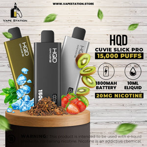 HQD Cuvie Slick Pro 15,000 Puffs Disposable Vape Vape Station HQD Cuvie Slick Pro 15,000 Puffs Disposable Vape Vape Station