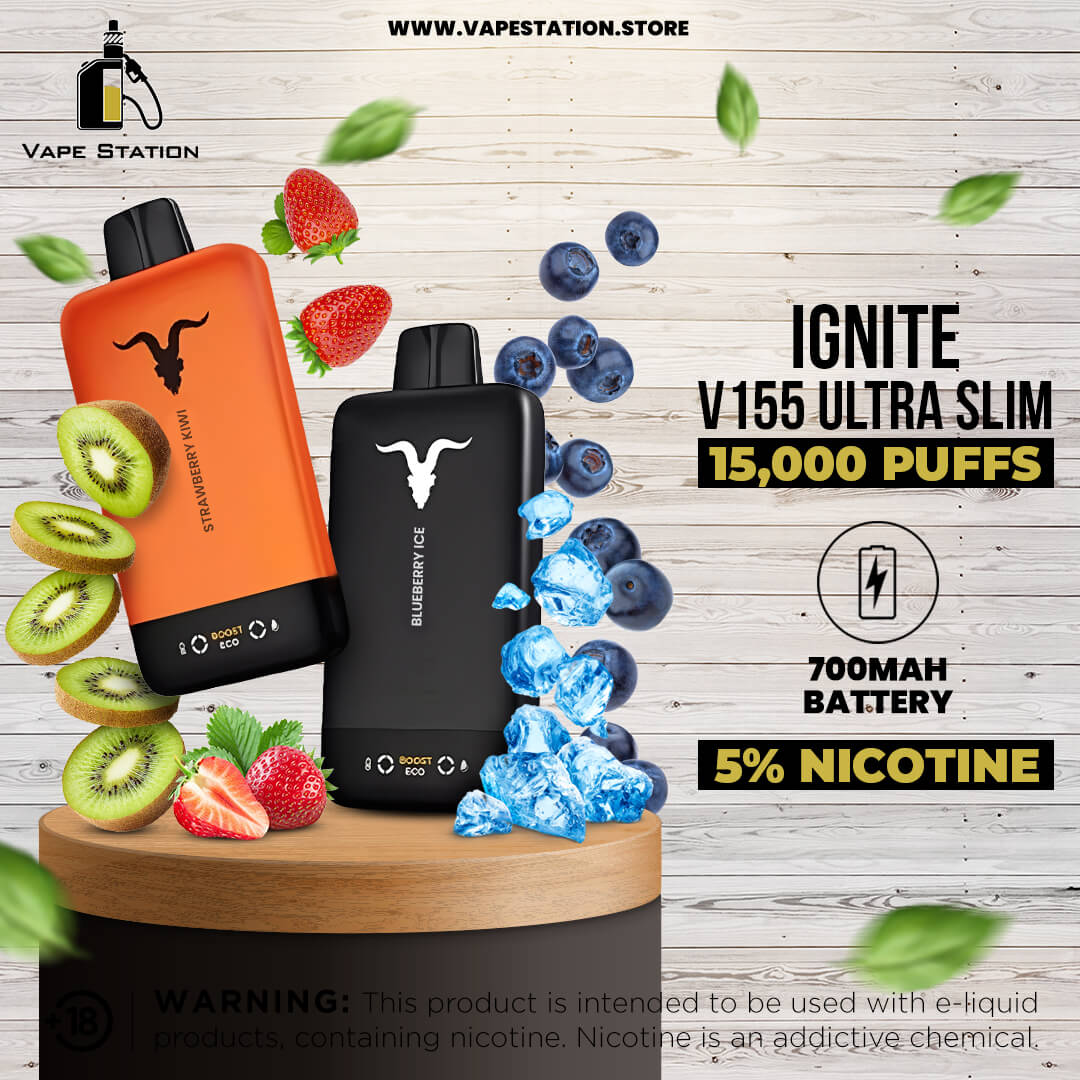 IGNITE - V155 Ultra Slim 15,500 Puffs Disposable Vape 5% Vape Station IGNITE - V155 Ultra Slim 15,500 Puffs Disposable Vape 5% Vape Station