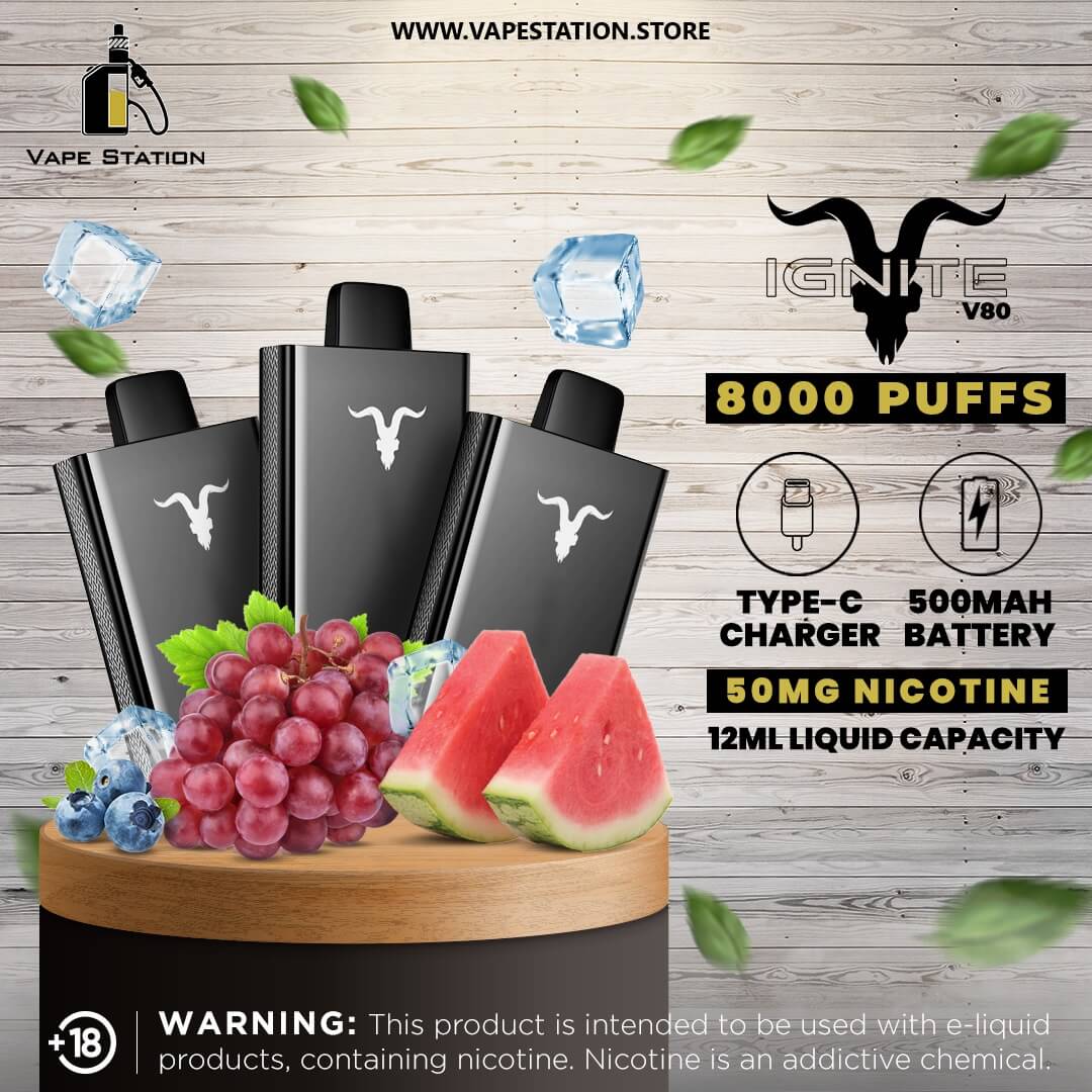 ignite vape price IGNITE V80 Disposable Vape ⋆ Vape Society Supply main image 1