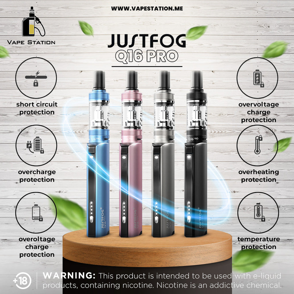 JUSTFOG Q16 PRO Starter Kit 900mAh Vape Station JUSTFOG Q16 PRO Starter Kit 900mAh Vape Station