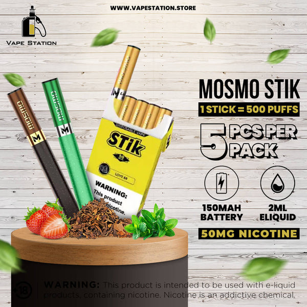 MOSMO STIK Disposable Vape pen 50mg (5pcs/pack)
