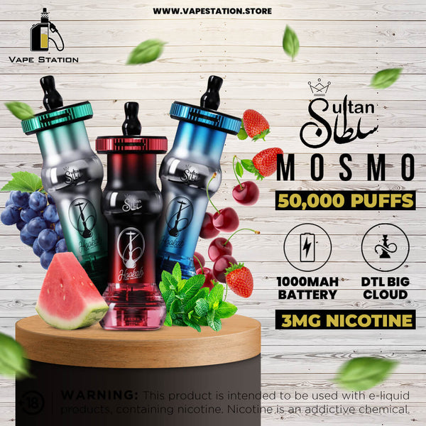MOSMO Sultan 50,000 Puffs DTL Disposable Vape - 3mg Hookah