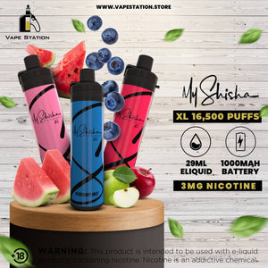 MY SHISHA XL 16,500 Puffs DTL Disposable Pod - 3mg Vape Station MY SHISHA XL 16,500 Puffs DTL Disposable Pod - 3mg Vape Station