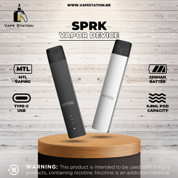 SPRK Vapor Basic Device Pod System Kit 240mAh