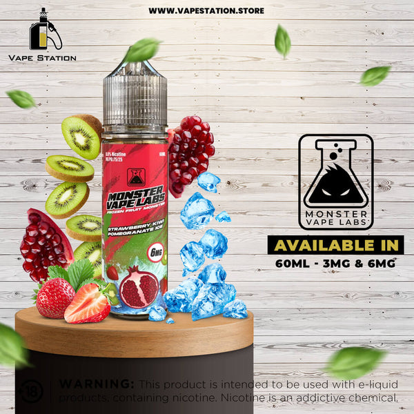 Strawberry Kiwi Pomegranate Ice Frozen Fruit Monster by MONSTER VAPE LABS