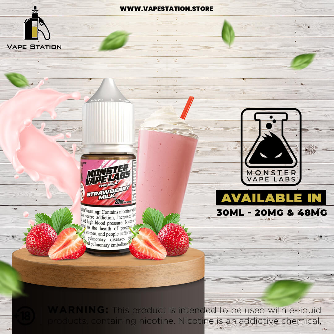 Strawberry Milk by MONSTER VAPE LABS (Saltnic) Vape Station Strawberry Milk by MONSTER VAPE LABS (Saltnic) Vape Station