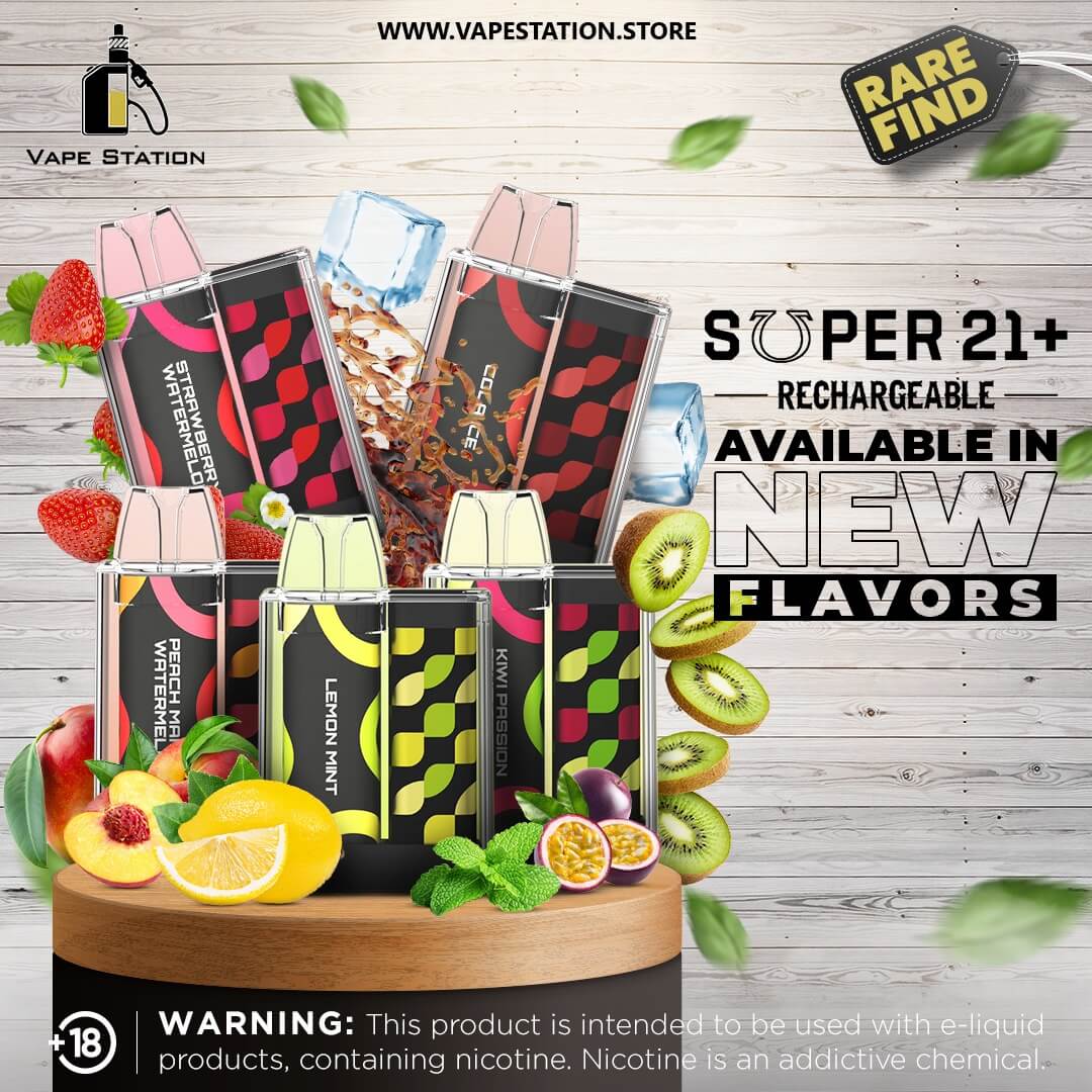 Super 21+ Vape Disposable Rechargeable – Vape Station