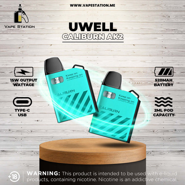 UWELL Caliburn AK2 Pod System Kit 520mAh