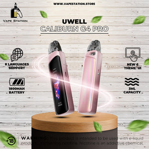 UWELL Caliburn G4 Pro Pod System Kit 1800mAh Vape Station UWELL Caliburn G4 Pro Pod System Kit 1800mAh Vape Station