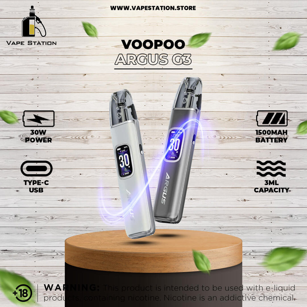 VOOPOO ARGUS G3 Pod System Kit 1500mAh 30W Vape Station VOOPOO ARGUS G3 Pod System Kit 1500mAh 30W Vape Station