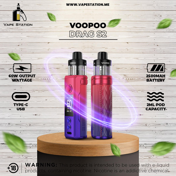 VOOPOO DRAG S2 Mod Kit 2500mAh 60W – Vape Station
