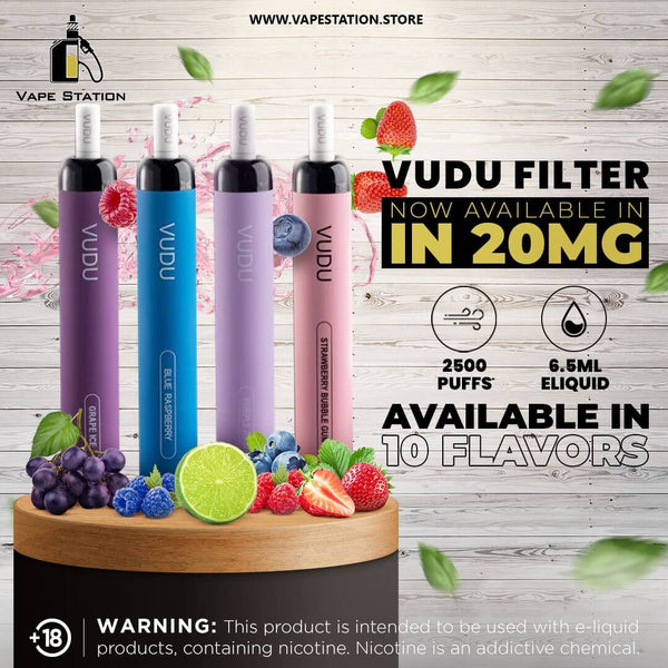 VUDU Filter Disposable 2500 Puffs (2% Nicotine) 20mg