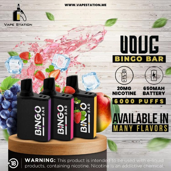 BINGO Bar 6000 Puffs Disposable Vape By VOUG (2% Nicotine)