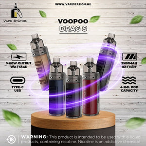 VOOPOO Drag S Kit 60W Mods & Kits 2500mAh Vape Station VOOPOO Drag S Kit 60W Mods & Kits 2500mAh Vape Station