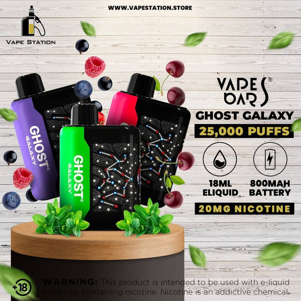 Vapes Bars Ghost Galaxy 25,000 Puffs Disposable Vape 2%