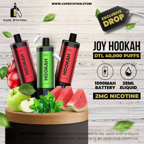 JOY Hookah DTL 40,000 Puffs Rechargeable Disposable Vape