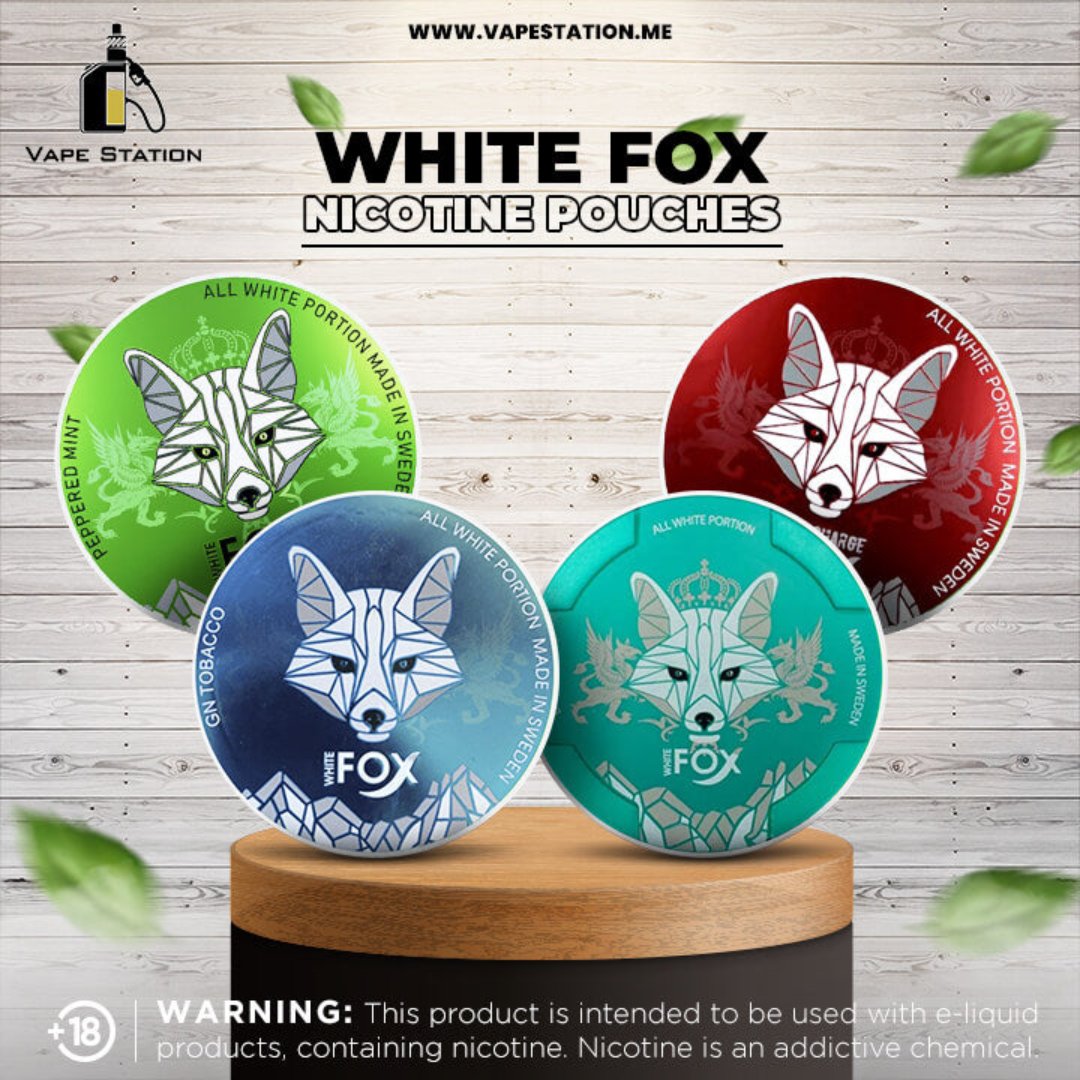 WHITE FOX Nicotine Pouches All White Slim Portion