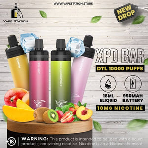 XPD Bar 10000 Puffs DTL Plus Disposable Vape 10mg Vape Station XPD Bar 10000 Puffs DTL Plus Disposable Vape 10mg Vape Station