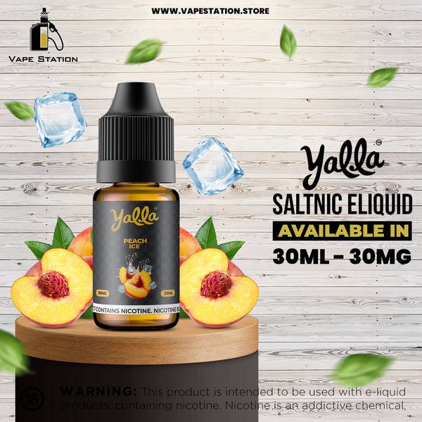 YALLA Peach Ice - Classic 30ml (Saltnic) - Vape Station