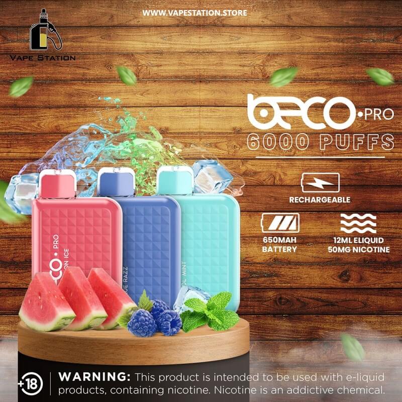 VAPTIO BECO PRO 6000 Rechargeable Disposable Vape 5%