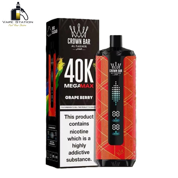 Al Fakher Crown Bar Mega Max 40,000 Puffs Disposable Vape 6mg