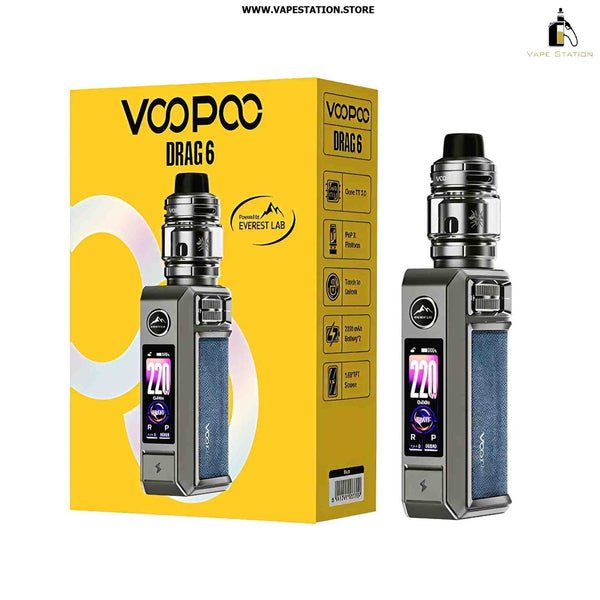 VOOPOO DRAG 6 Mod Kit 220W 2200mAh - Vape Station