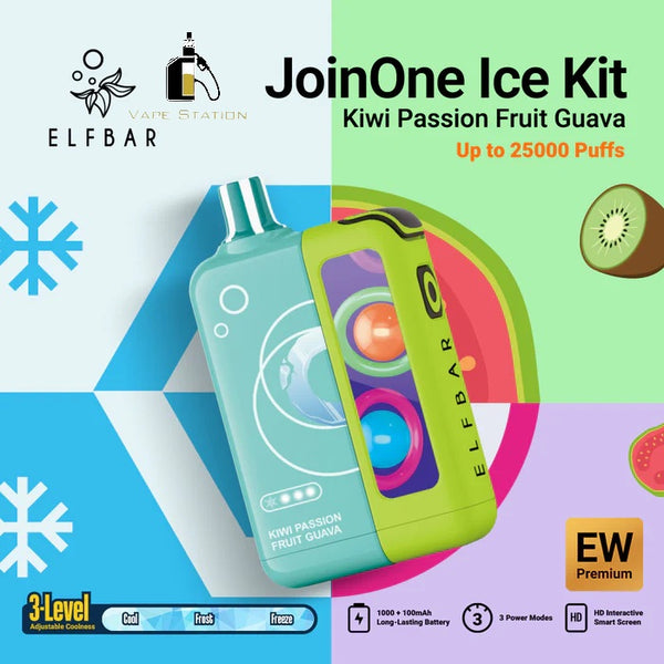 ELFBAR JOINONE Ice KIT 25,000 Puffs Disposable Vape (With Battery) 5%