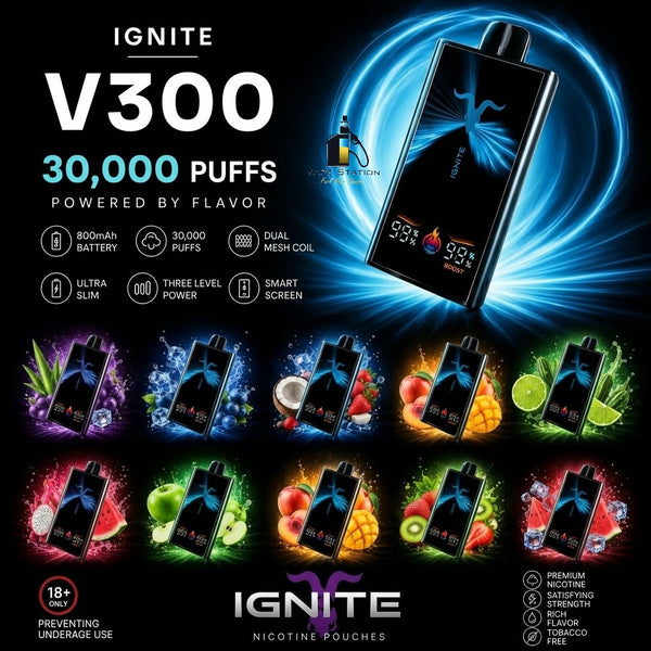 IGNITE V300 30,000 Puffs Rechargeable Disposable Vape 50mg - Vape Station