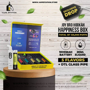 JOY BRO Hookah Happiness Box 125,000 Puffs Disposable Vape (5 Flavor Vape Station JOY BRO Hookah Happiness Box 125,000 Puffs Disposable Vape (5 Flavor Vape Station