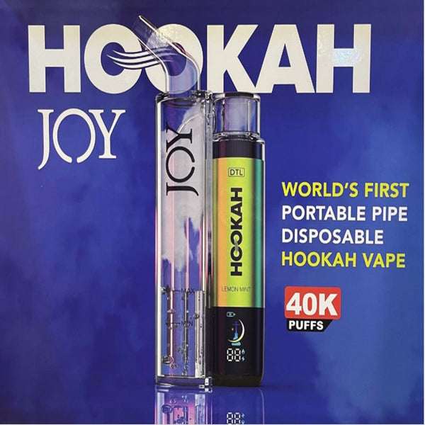 JOY Hookah 40,000 Puffs DTL Disposable Vape with Glass Pipe