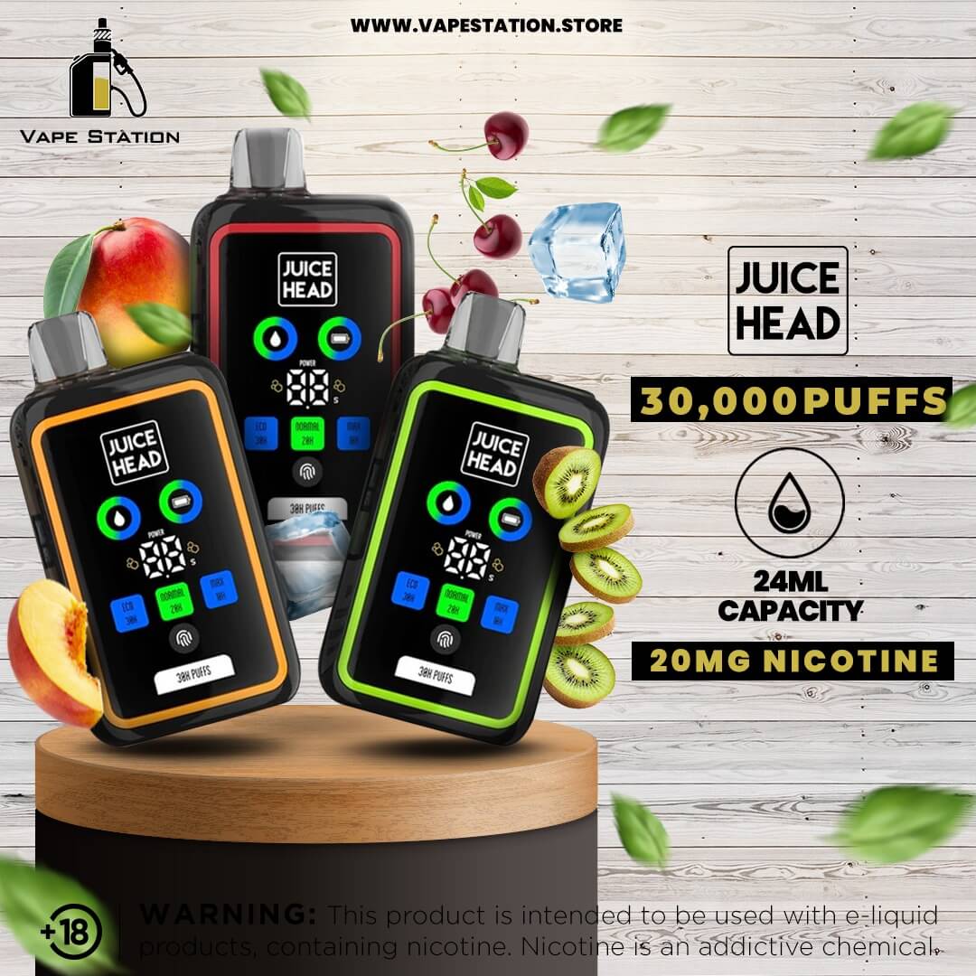 JUICE HEAD 30,000 Puffs Disposable Vape (20mg & 50mg)