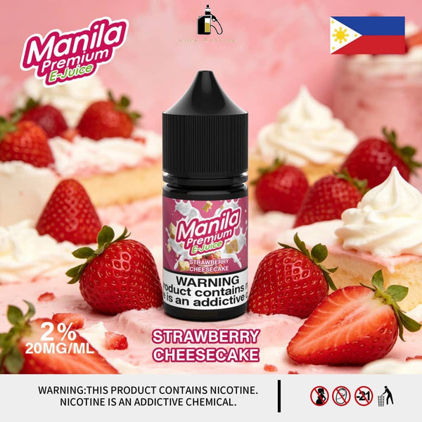Strawberry Cheesecake by Manila premium E-Juice (Saltnic) - Vape Station