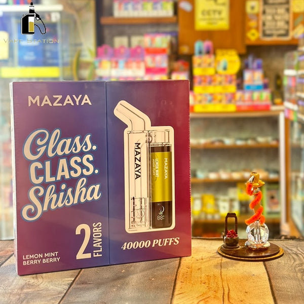 JOY & MAZAYA (Limited Edition) Gift Box 80K Puffs 5mg (2 Flavors + 1 Glass Pipe) - Vape Station