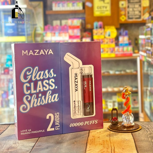 JOY & MAZAYA (Limited Edition) Gift Box 80K Puffs 5mg (2 Flavors + 1 Glass Pipe) - Vape Station